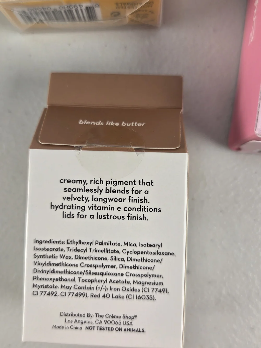 The Crème Shop 4 Piece Bundle Nails, Eye Shadow, Lotion, & Lip Balm
